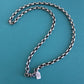 men's heavy sterling silver rolo chain necklace
