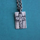 men's handmade silver cross pendant