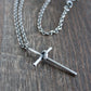 Silver Cross Pendant with Hoop