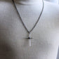 Silver Cross Pendant with Hoop