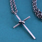 Silver Cross Pendant with Hoop