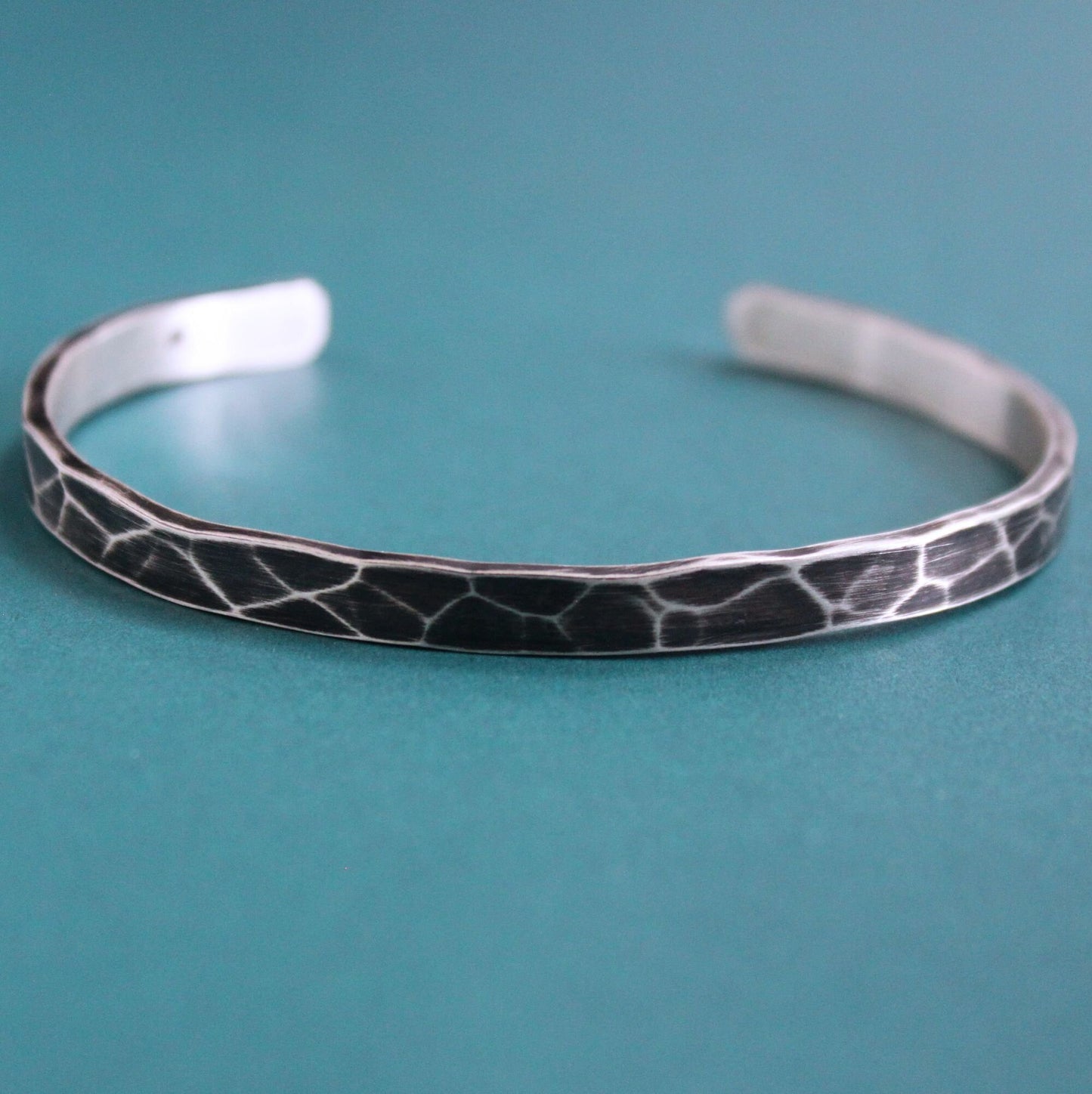 men's hammered cuff bracelet