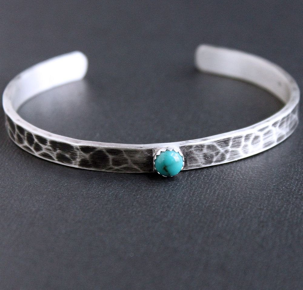 men's turquoise stone cuff bracelet