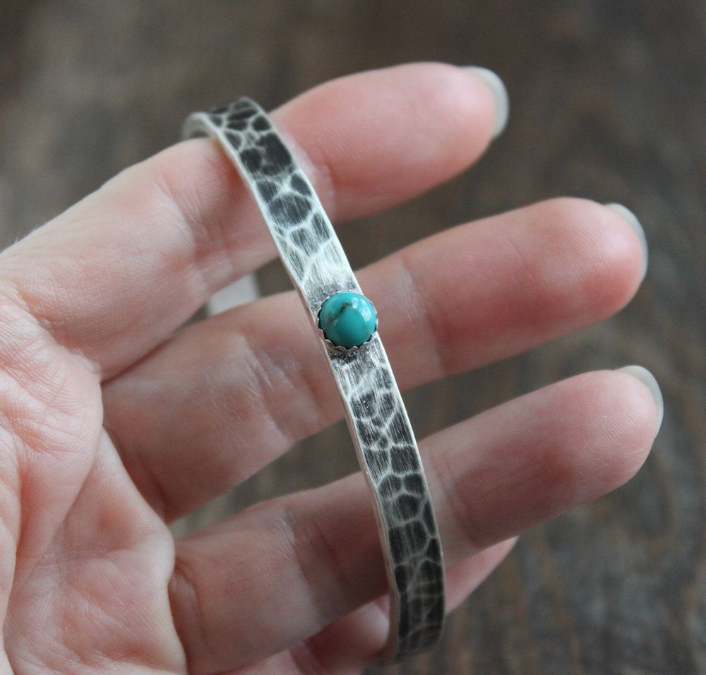 men's turquoise silver cuff bracelet