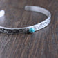 turquoise silver hammered cuff