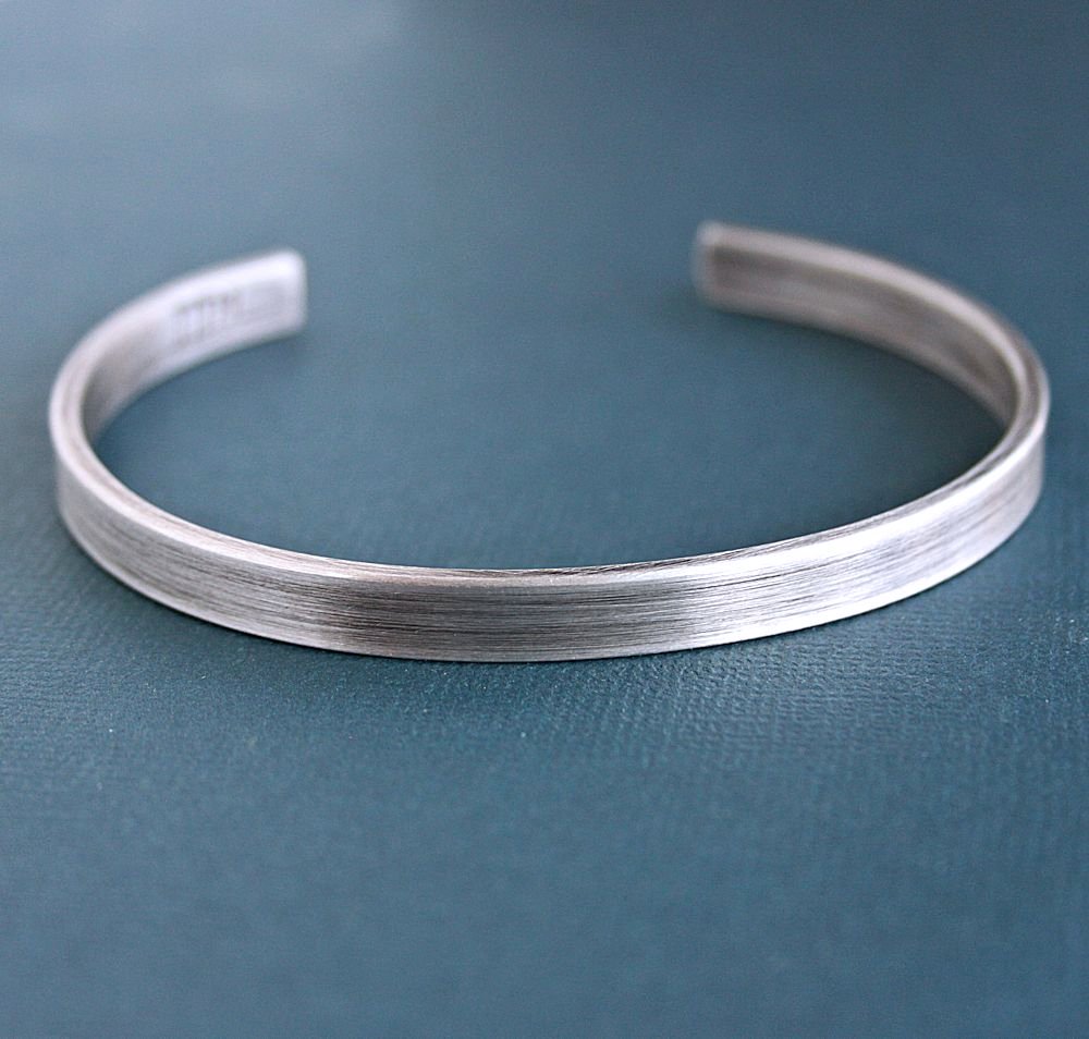 Designer Silver Cuff Bracelet with Texturing – Hozoni Designs