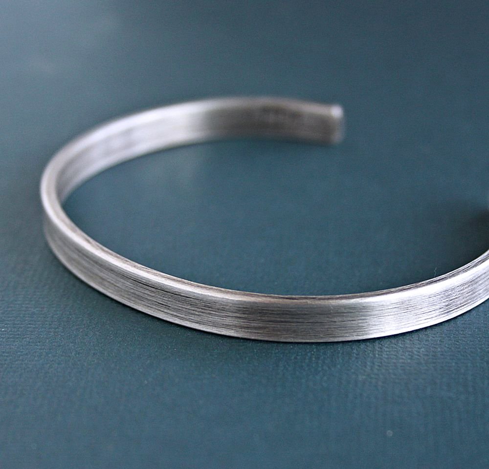 men's minimalist silver cuff