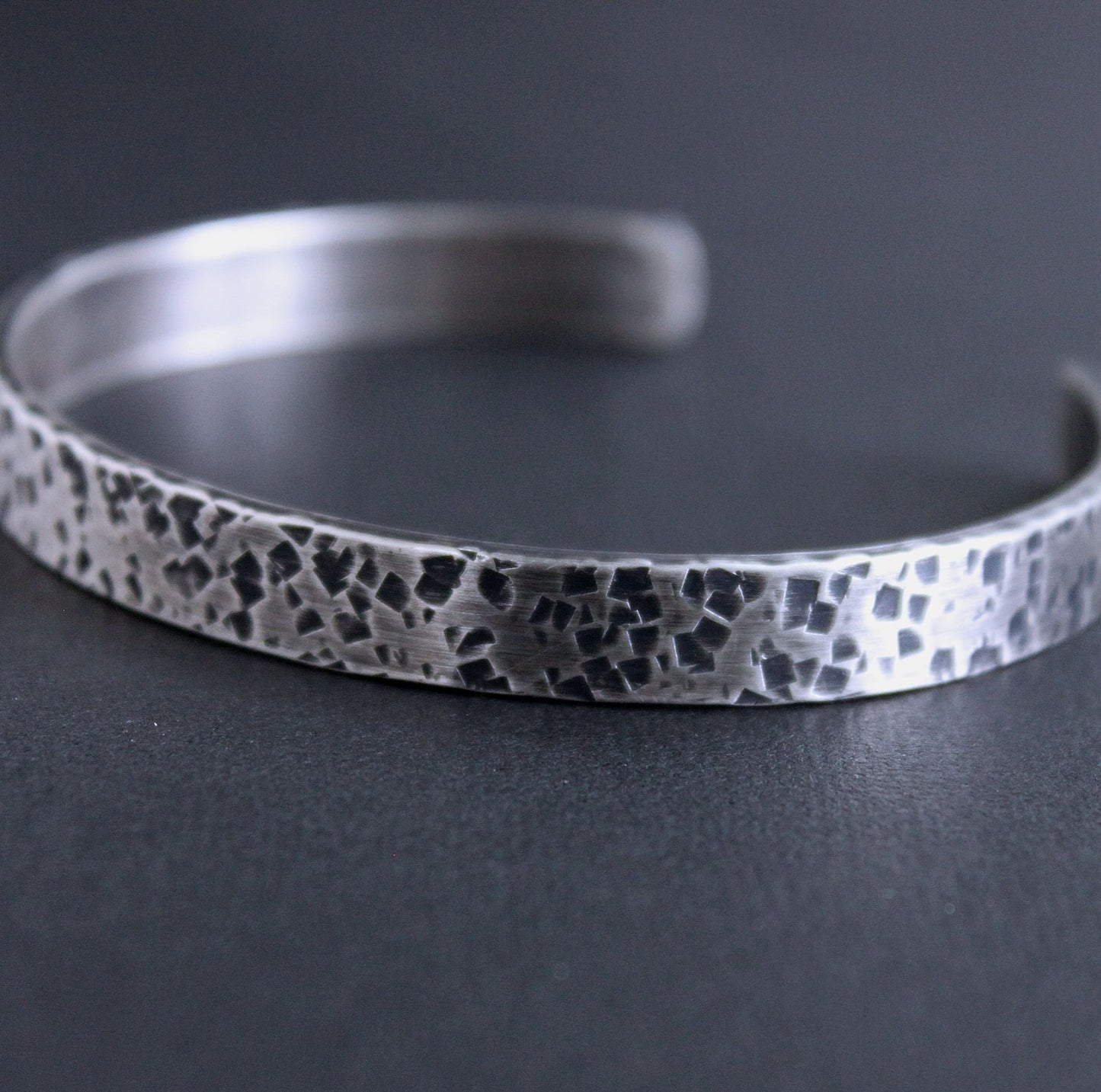 oxidized sterling silver cuff bracelet