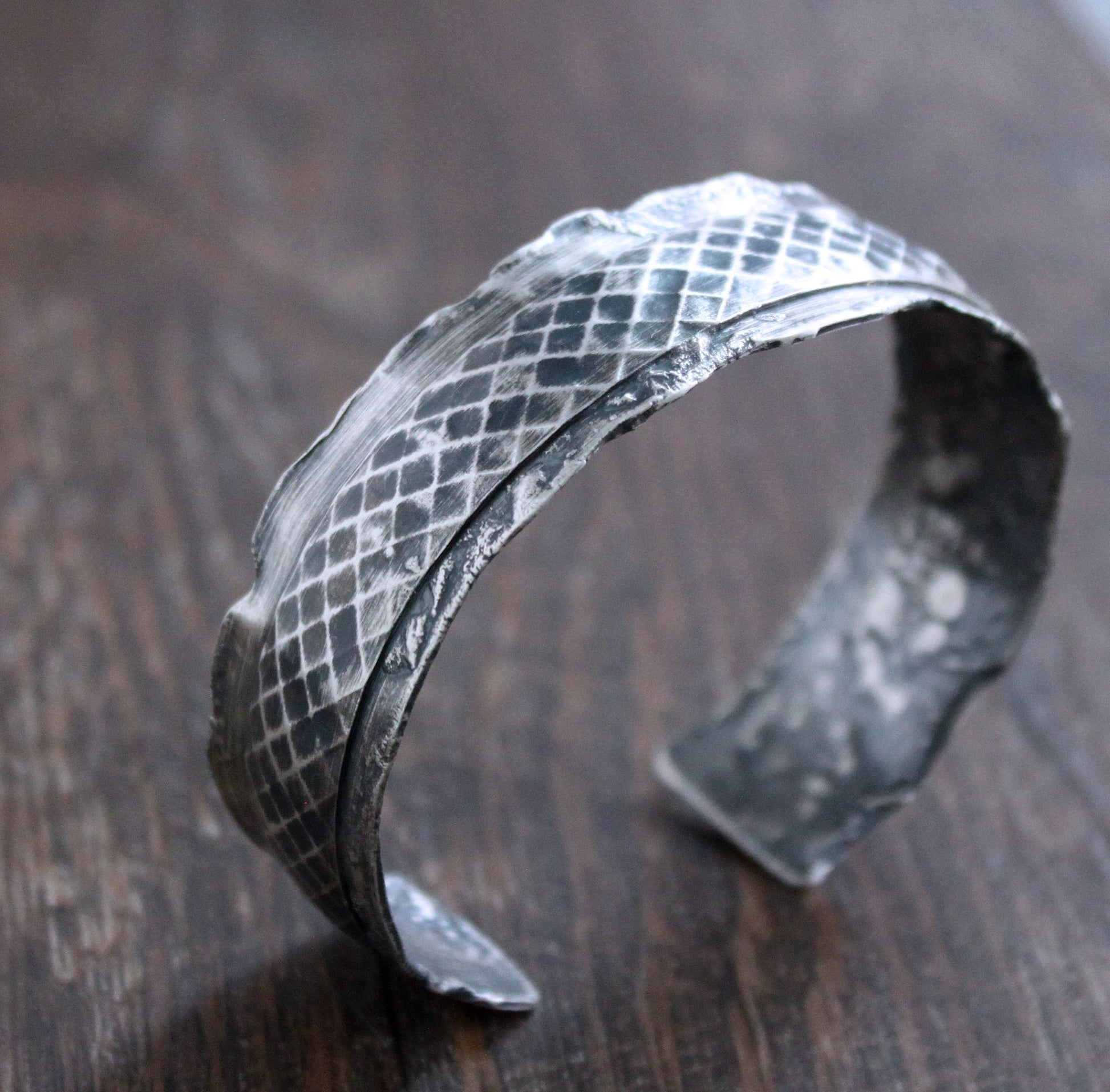 men's heavy silver cuff bracelet