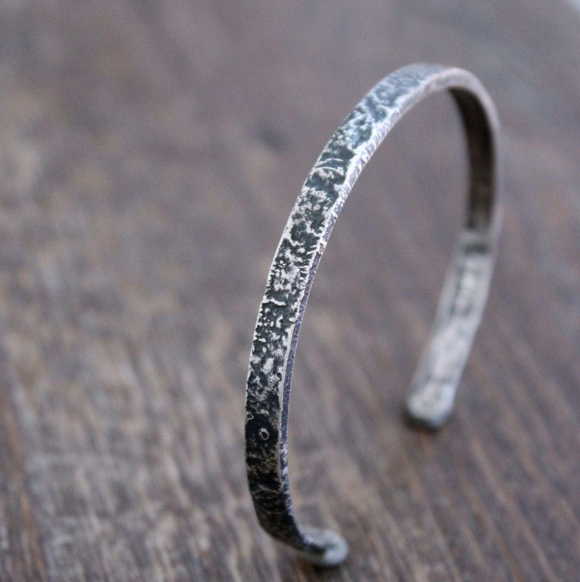 Thin silver hot sale cuff bracelet