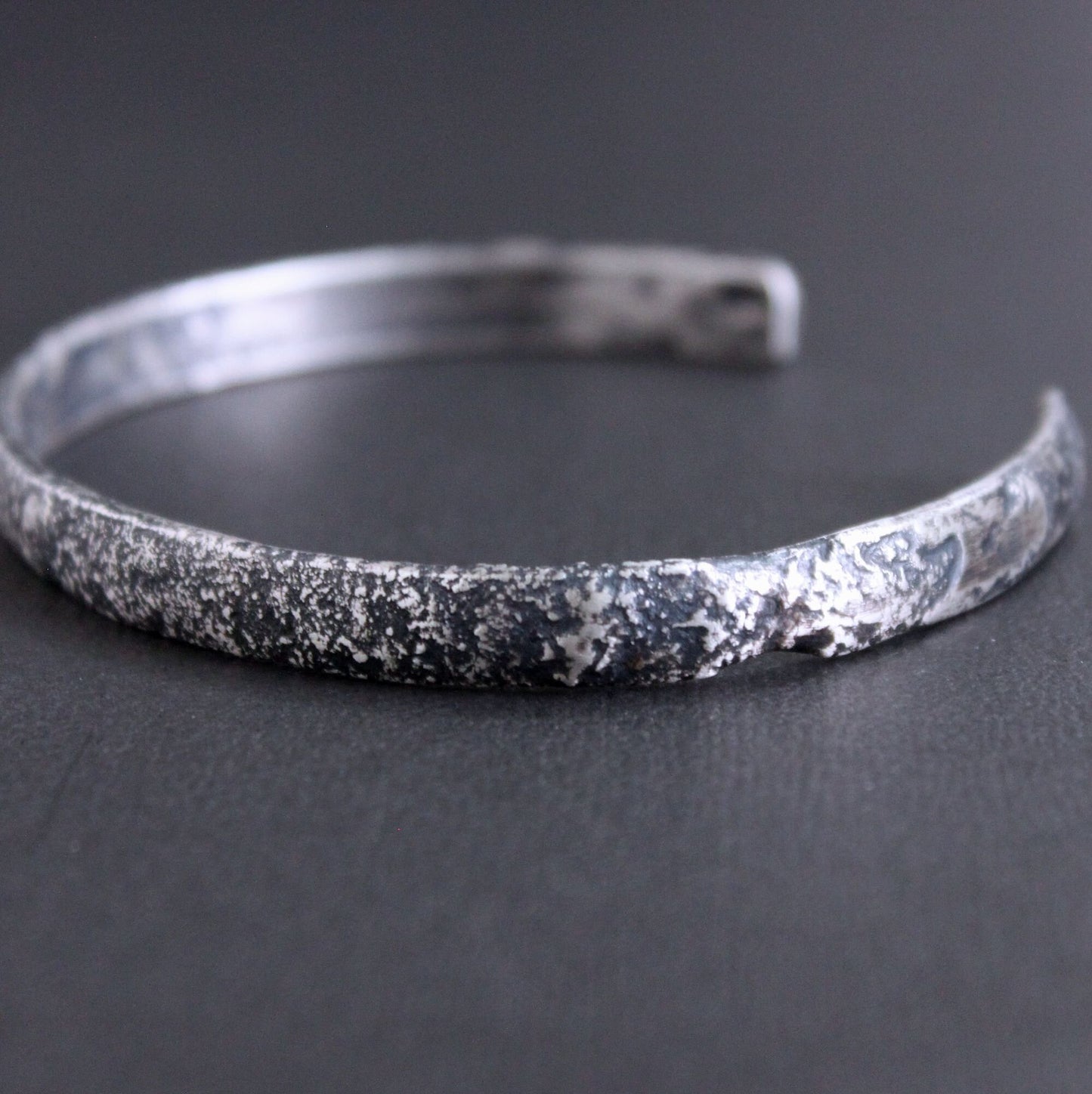 men's reticulated silver cuff bracelet