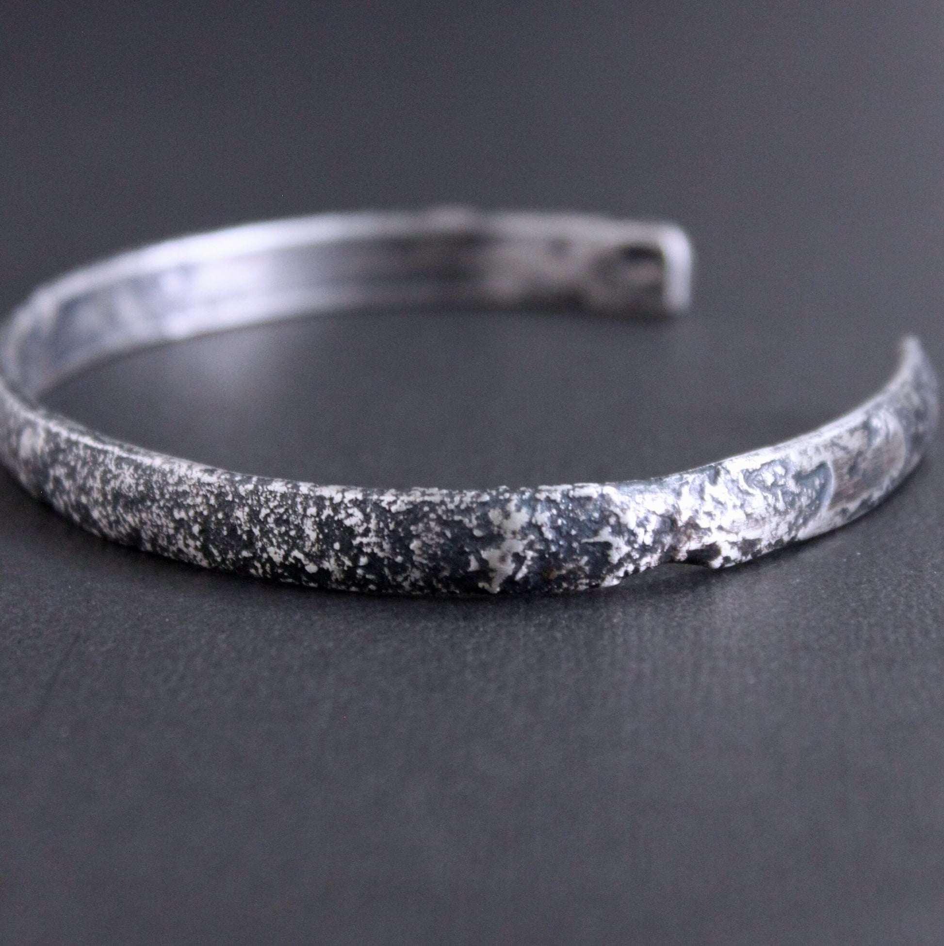 men's reticulated silver cuff bracelet