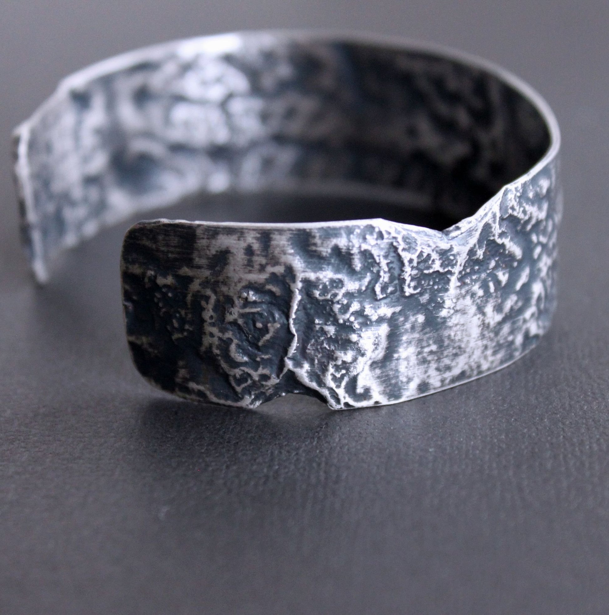 reticulated sterling silver bracelet