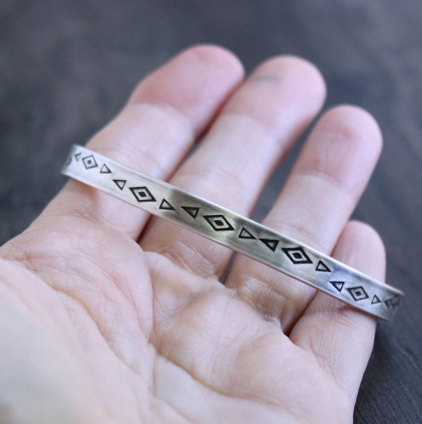 5mm silver cuff bracelet