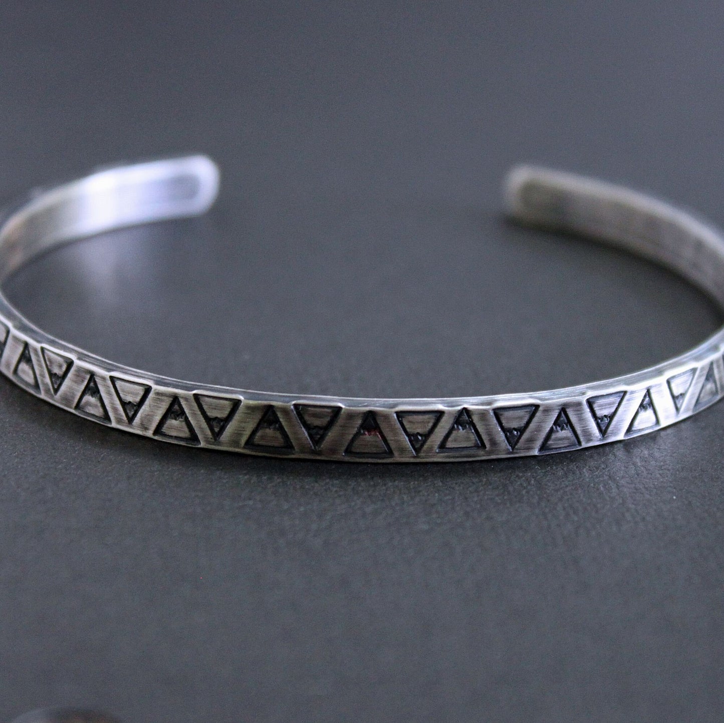 men's thin silver cuff bracelet