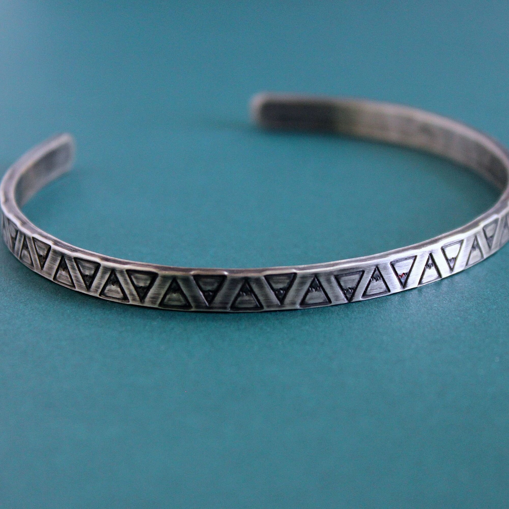 men's tribal stamped bracelet