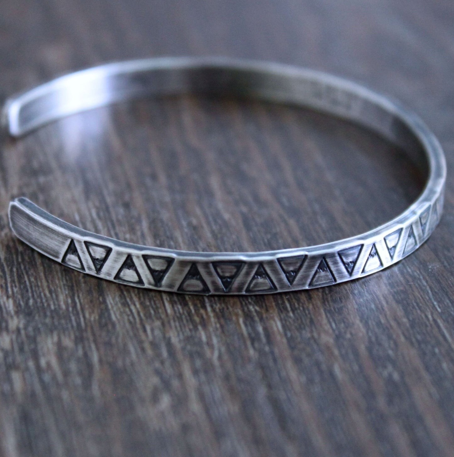 men's handmade silver cuff bracelet