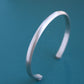 men's brushed sterling silver cuff