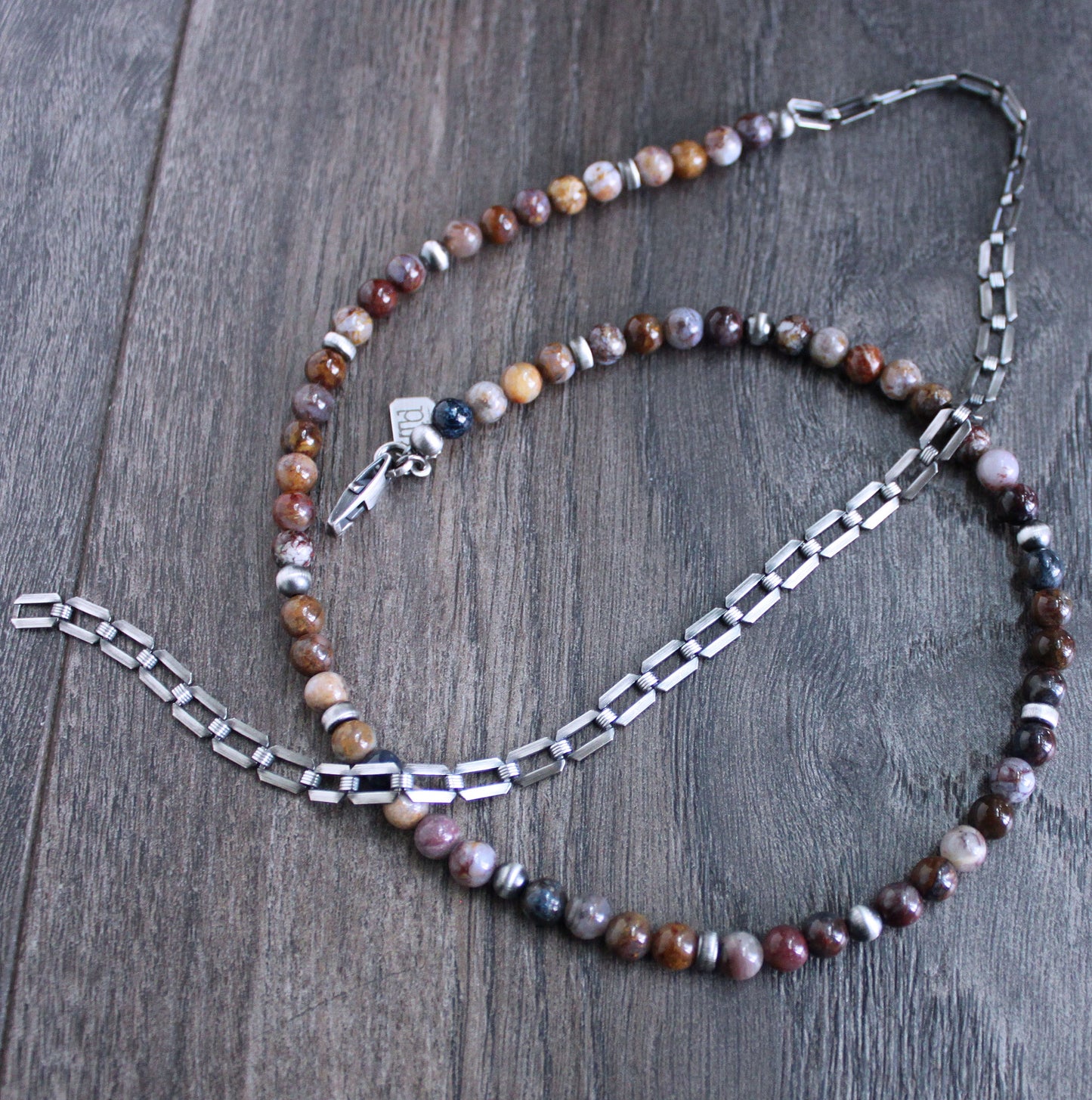 Men's Colorful Gemstone Bead necklace