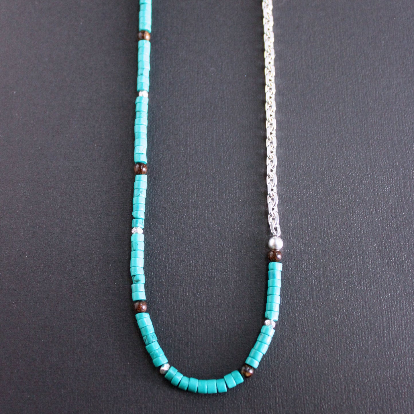 men's turquoise bead necklace