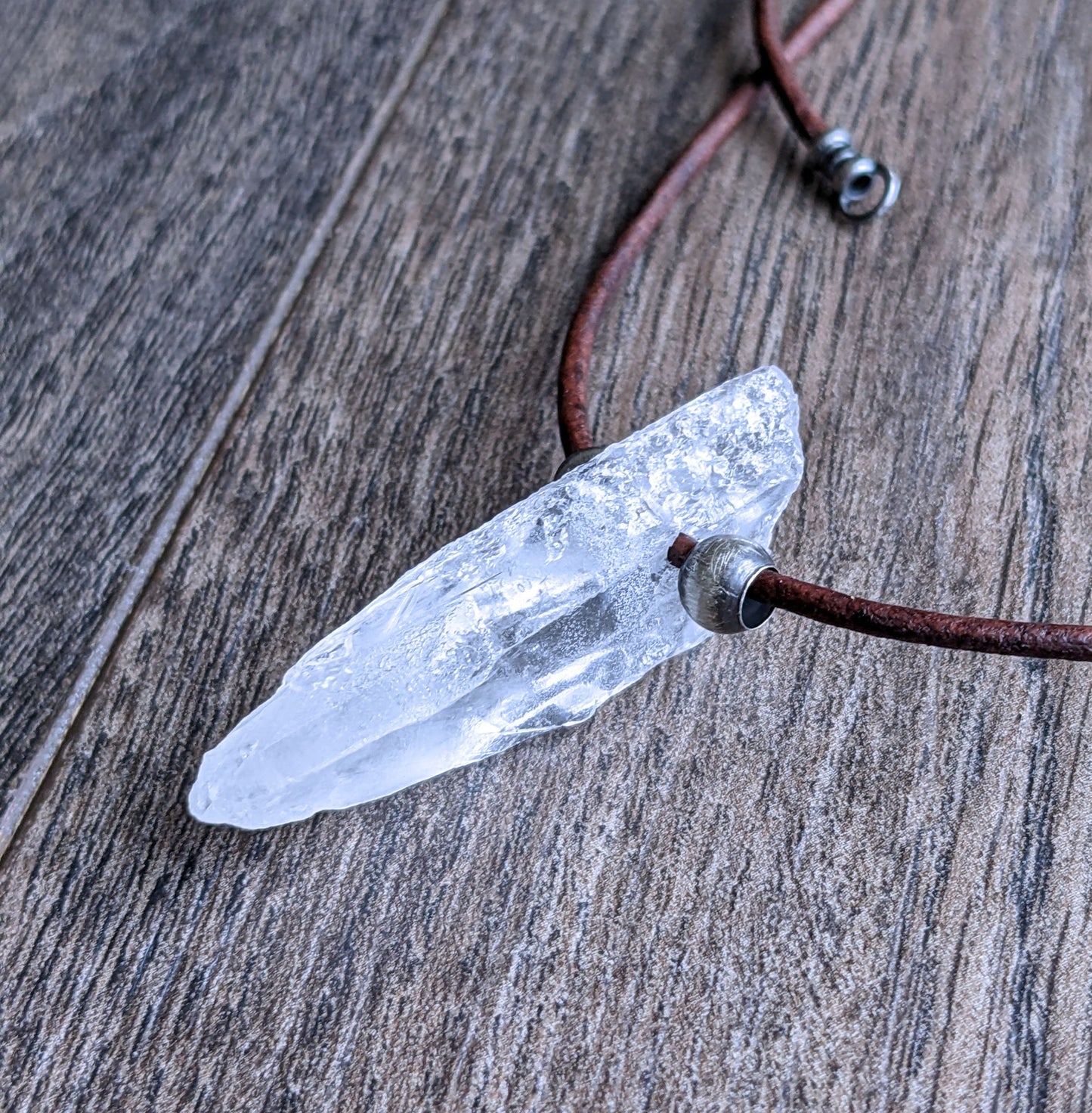 rough quartz pendant necklace