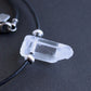 Men's clear quartz necklace