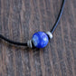 men's single bead leather necklace