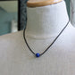 men's lapis leather cord necklace