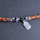 Men's 4mm leather braid necklace