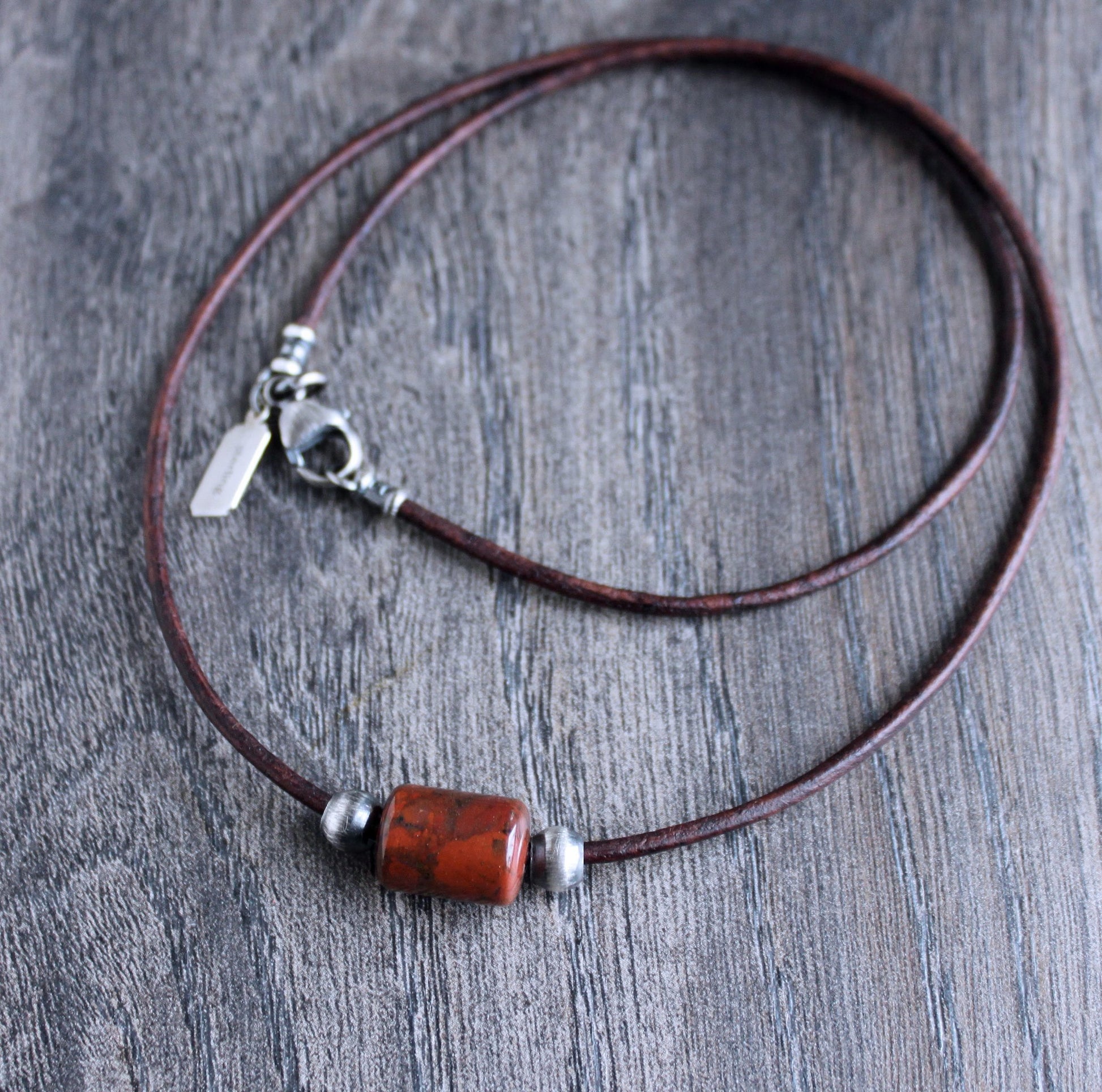 Men's Rainbow Jasper Necklace