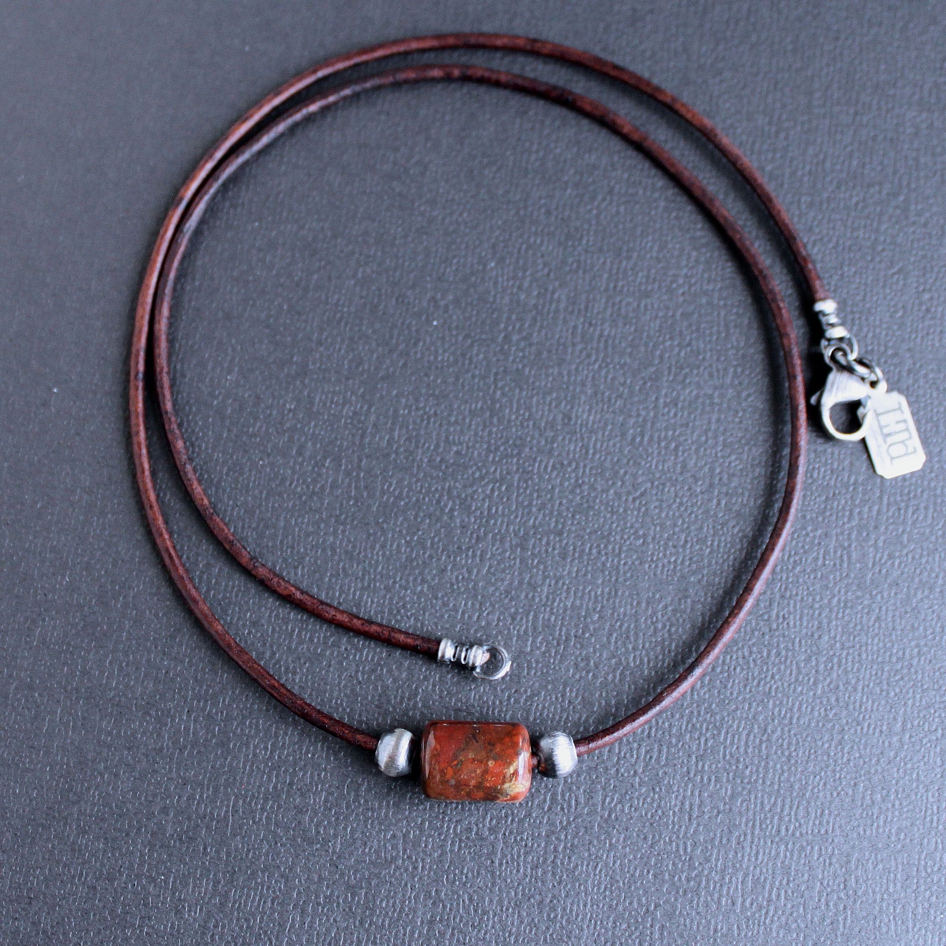 Red Jasper Stone Bead Necklace