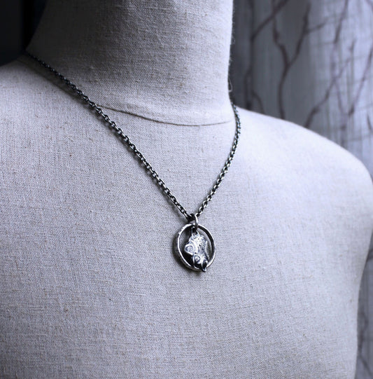 Men's Abstract Silver Pendant Necklace
