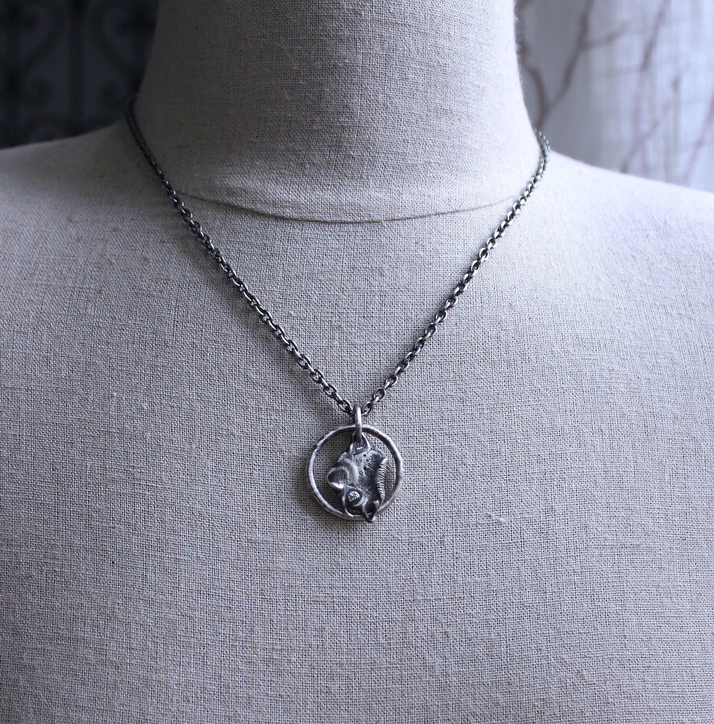 Men's Unique Sterling Silver Pendant Necklace