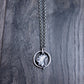 Men's Organic Silver Hoop Pendant Necklace