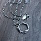 Men's Abstract Silver Hoop Pendant necklace