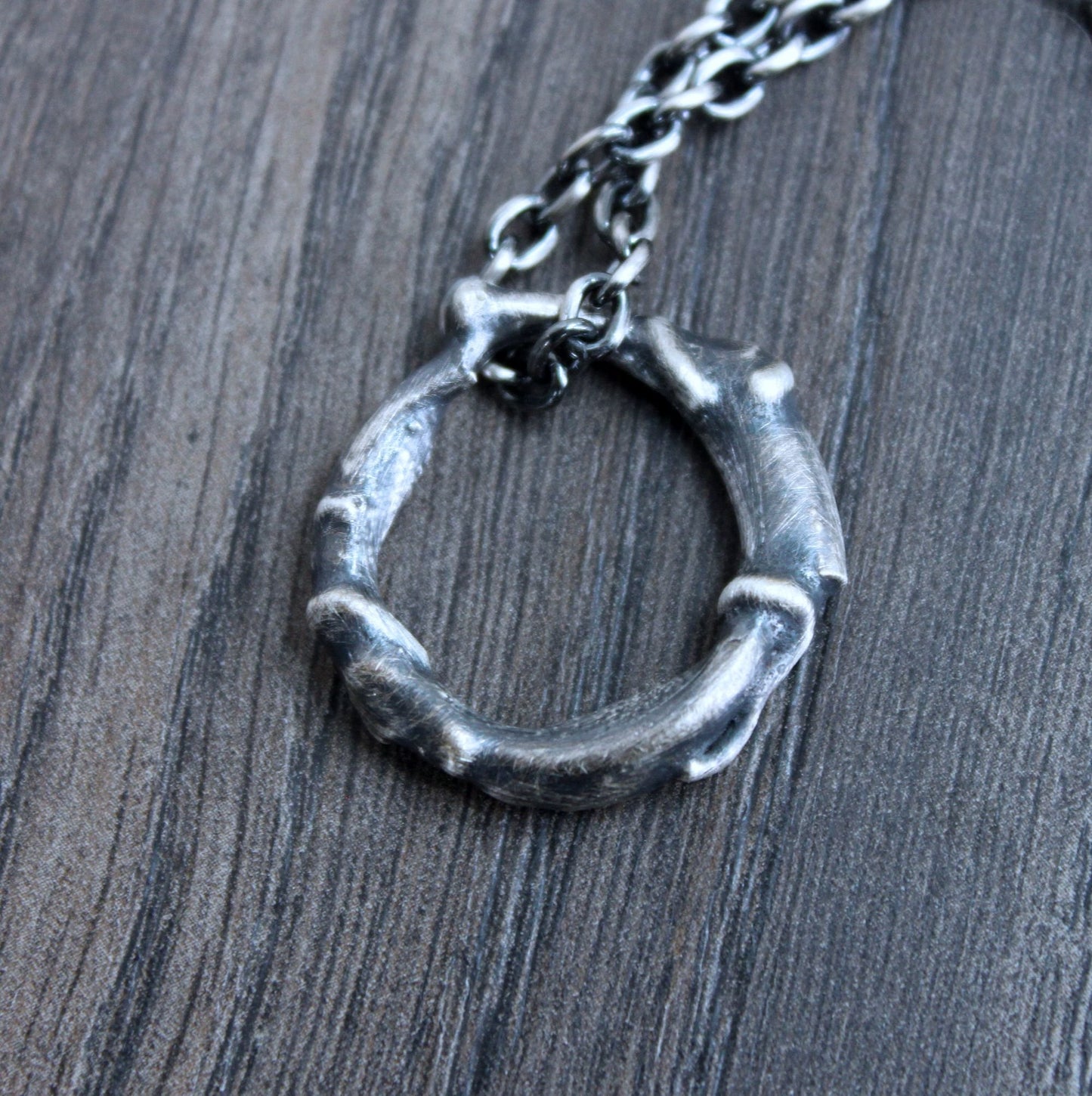 Men's  Unique Silver Pendant Necklace