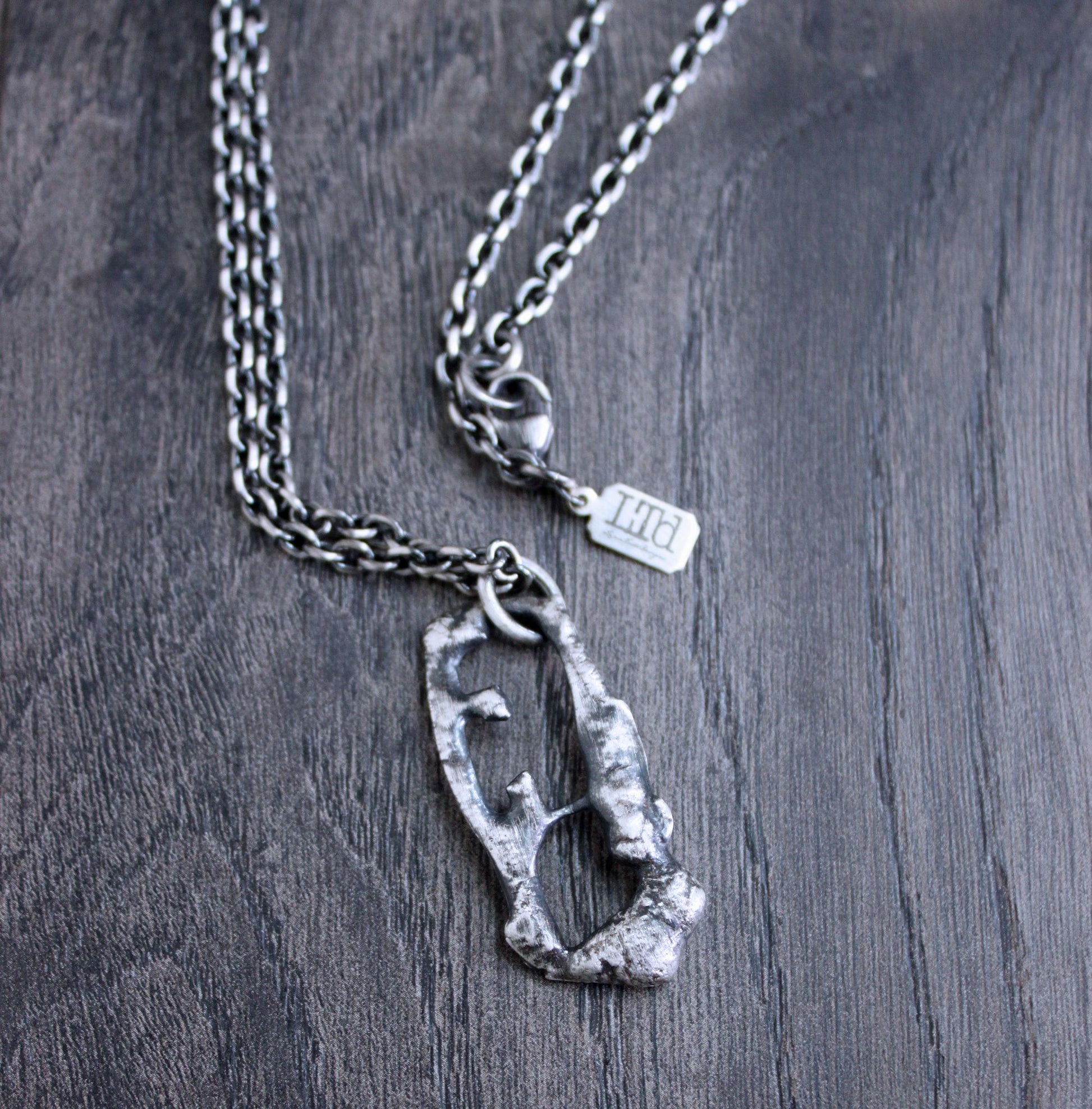 Rustic Silver Pendant Necklace