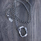 Men's Rustic Silver Hoop Pendant necklace