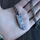 Rustic Reticulated Silver Pendant Necklace 2