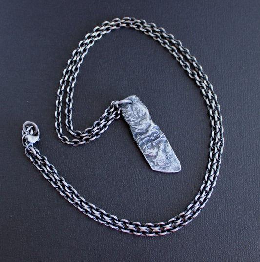 men's sterling silver pendant necklace