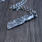 large rustic sterling silver pendant