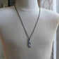 men's long rustic silver pendant necklace