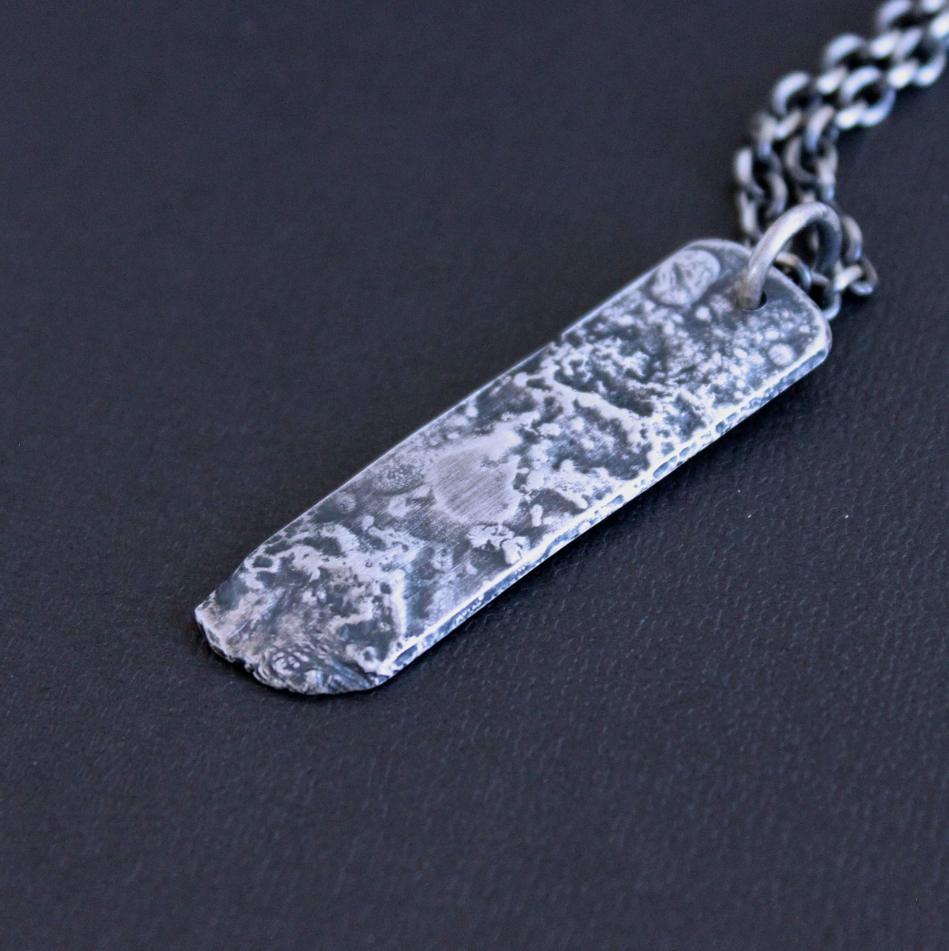 Men's Reticulated Rustic Silver Pendant