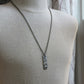 Men's Long Rugged Silver Pendant Necklace