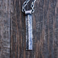 Men's Oxidized Sterling Silver Bar Pendant