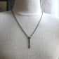 Men's Long Silver Rustic Pendant