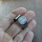 Wide Band Ring, Rustic Sterling Silver, Size 9.5