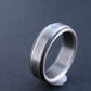 men's rustic oxidized band ring