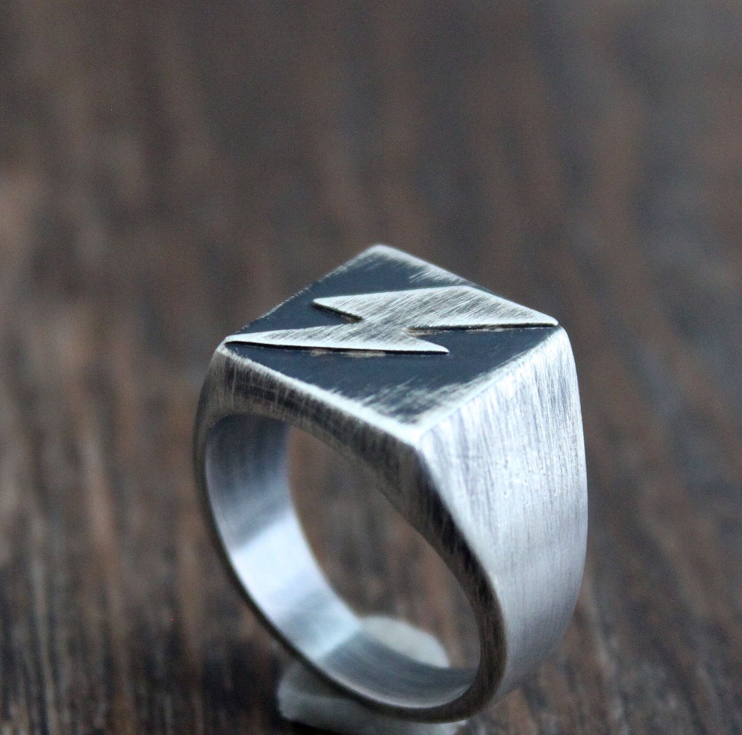heavy sterling silver signet ring