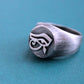 Eye of Horus silver signet ring